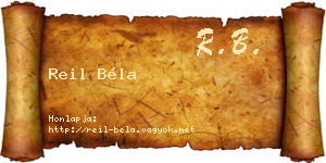 Reil Béla névjegykártya